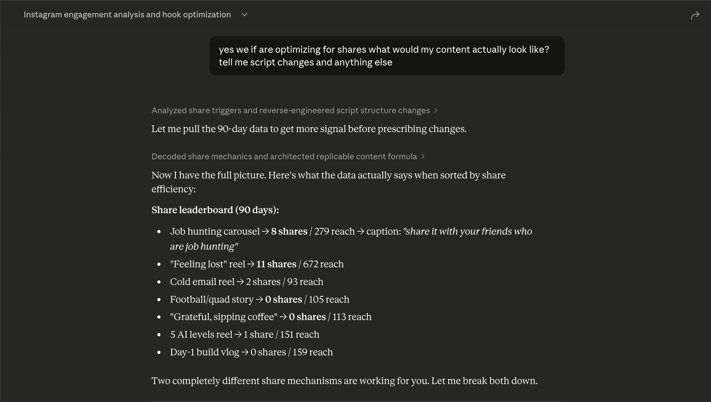 One click. Now Claude knows your last 90 days.